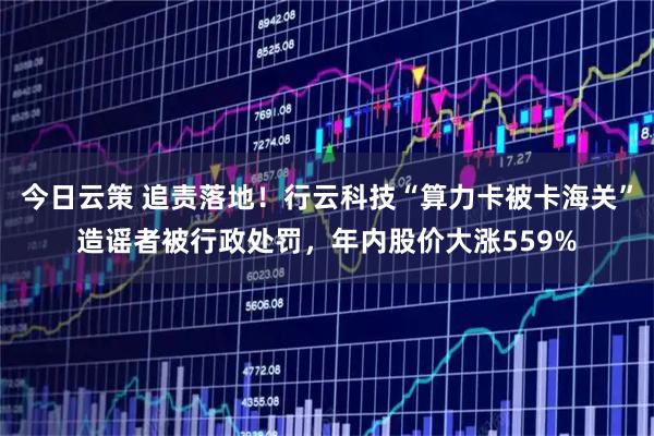 今日云策 追责落地！行云科技“算力卡被卡海关”造谣者被行政处罚，年内股价大涨559%