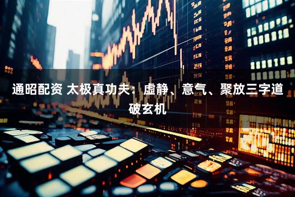 通昭配资 太极真功夫：虚静、意气、聚放三字道破玄机